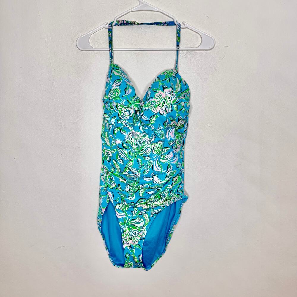 Lilly Pulitzer Flamenco One Piece Swimsuit Chick Magnet - Picture 2 of 4